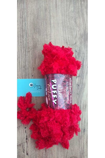 Alize (5 Pieces) Puffy Furlove 56 Hand Knitted Heart Pillow Baby Blanket Knit...