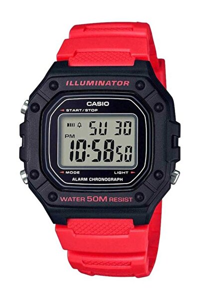Casio Men's Youth Digital Watch W-218H-4BVDF - 43 mm - Black/Red
