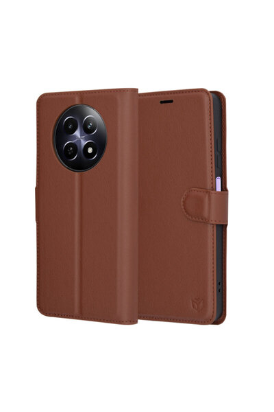 Techsuit Realme 12 Leather Folio, brown