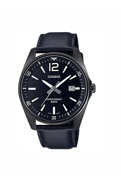 Casio Men's Leather Analog Quartz Wrist Watch MTP-E170BL-1BVDF