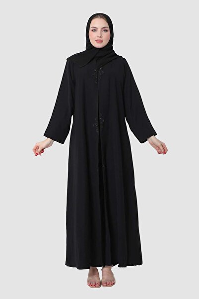 mothhela Stylish wrap abaya in black