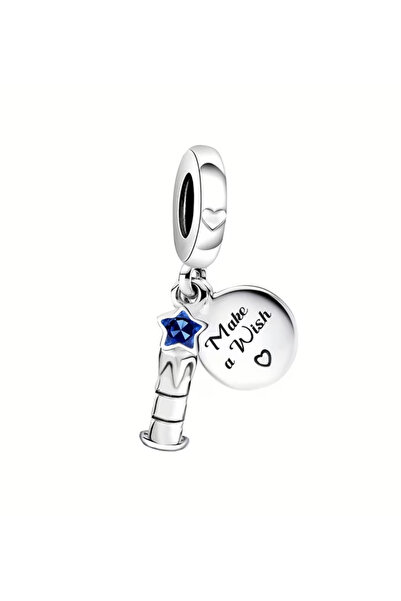 OzzConcept قلادة/تعليقة على شكل سوار فضي بتصميم "أعدِّ أمنياتك"