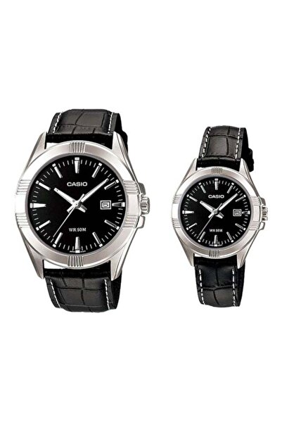 Casio Water Resistant Leather Analog Watch Set MTP/LTP-1308L-1A