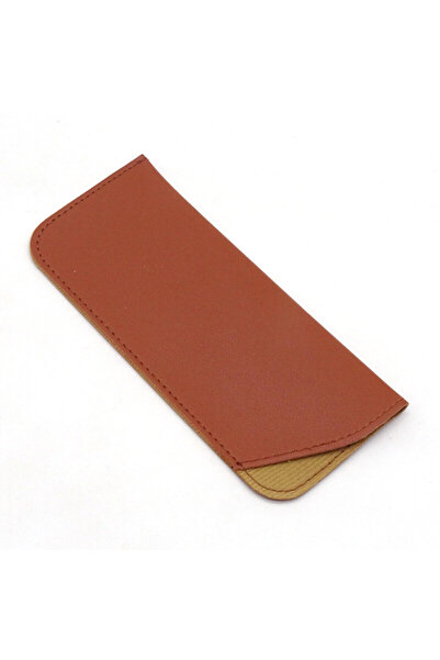 Techsuit Slim Leather Glasses Case ETSP7, Brown