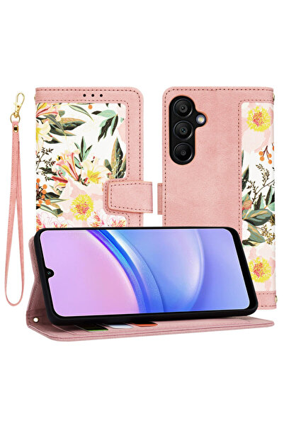 Techsuit Εξατομικευμένη θήκη για κορίτσια Samsung Galaxy A15 4G FlipCraft, ροζ