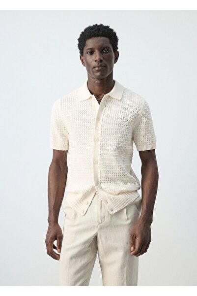 MANGO Man Ajur örgü gömlek
