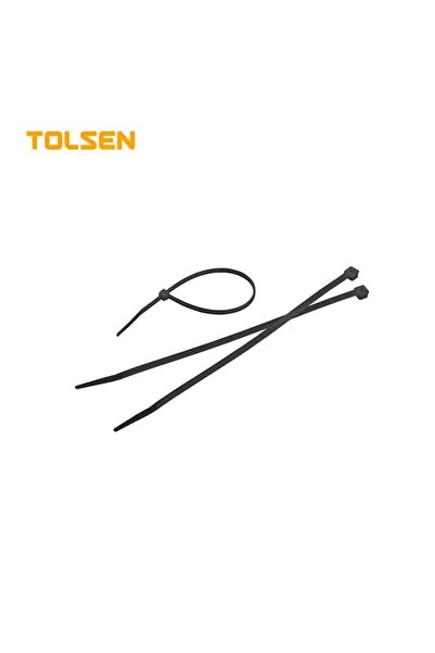 TOLSEN Nylon Cable Ties (100 pcs) – 3 × 200 mm, Heavy-Duty Fastening