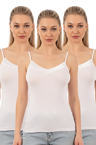 ÖZKAN underwear Özkan 2040 3-Pack Women's Premium Fabric Viscose Satin Collar...