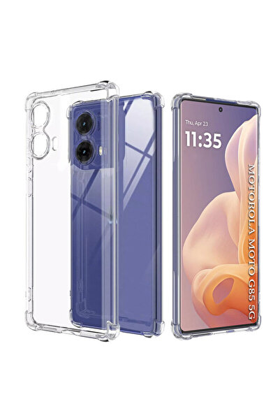 Techsuit Husă din silicon transparentă rezistentă la șocuri pentru Motorola M...