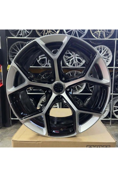 RC 18 inç 5x114.3 Rs5 Megane Fluence İ30 Elantra Civic Uyumlu Siyah Elmas Kes...