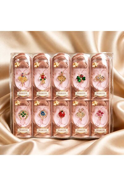 victiny Set de 10 broșe Mărțișor cu cutii și șnururi ambalate in cutii de car...