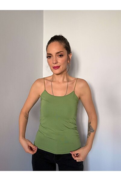 Ali Butik Haki İp Askılı Atlet