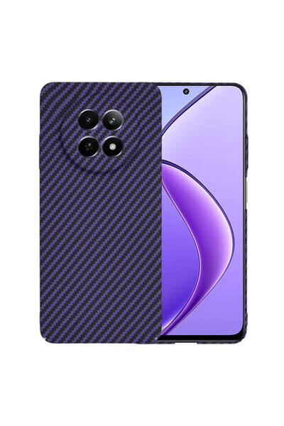 Techsuit Carcasă Realme 12 din fibră de carbon, violet