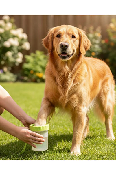 Epilons Round Head Dog Paw Cleaner with Soft Silicone Brush