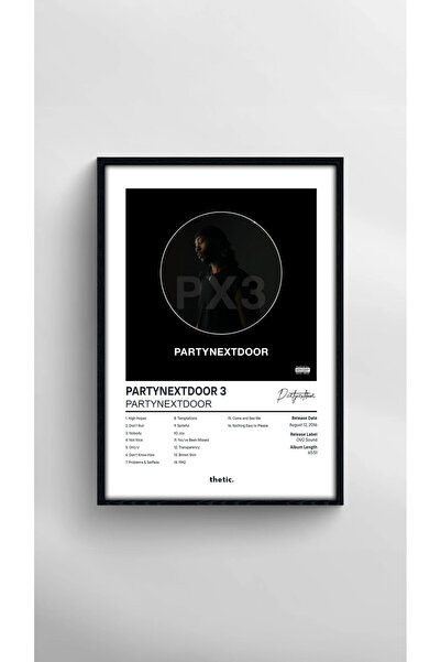 Thetic PARTYNEXTDOOR - PARTYNEXTDOOR 3 Albüm Koleksiyonu PREMIUM Spotify Çerç...