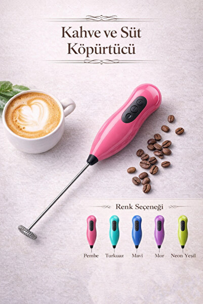 Tilbe Home Kahve ve Süt Köpürtücü Mini Çırpıcı Paslanmaz Çelik El Mikseri Lat...