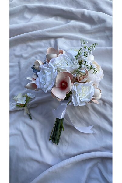 Z&B FLOWERS Gelin Buketi Nikah Çiçeği El Buketi Manolya Çiçek