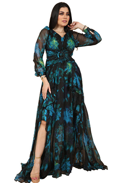 LAVALLEESHOP A chiffon dress with modern and attractive waves