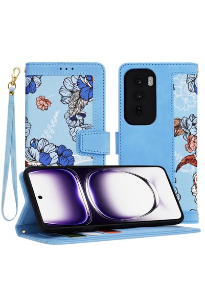 Techsuit Персонализиран калъф за Oppo Reno 12 FlipCraft, син