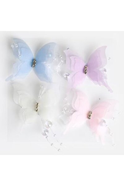 OEM Butterfly Stickers with Pearls - 4 pcs