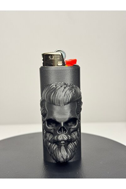 Nomika Design Siyah Sakallı Kuru Kafa Tasarım Çakmak – Koleksiyon Black Series