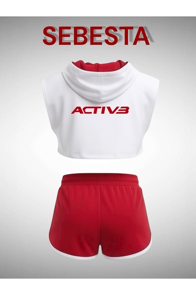 Sebesta Fashion Activee Printed Premium Oversize Sports Women's Top and Botto...