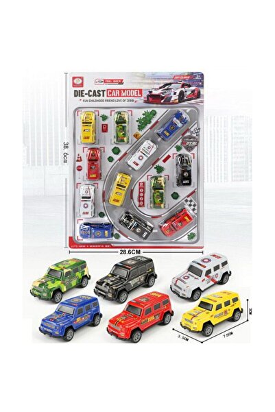 PlayFun Set Mașini Metalice 12 Bucăți Poliție