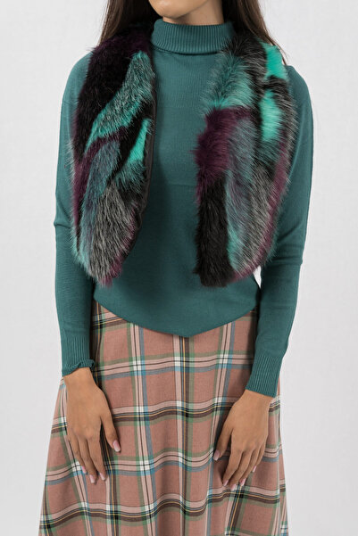Gorgeaux Multicolor Elegant Fur Vest - S