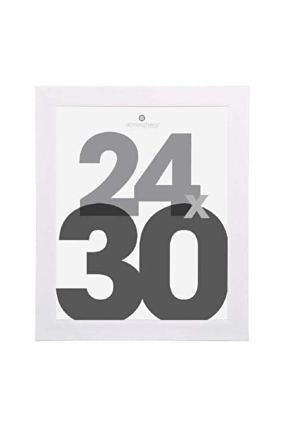 Atmosphera إطار صور مستطيل الشكل من ليز، يُثبت على الحائط، أبيض، 24 × 30 سم