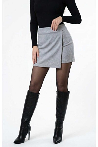 KANİKEY Kadın Kapaklı Kışlık Pamuklu şort etek-SRE005SF