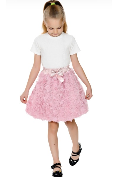 BEGONYA BEBECE KIDS Gullu Embossed Skirt Holiday Seasonal