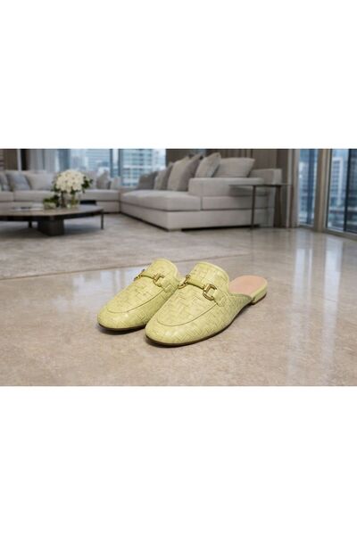 mothers dream Elegant Woven Horsebit Mule Flats