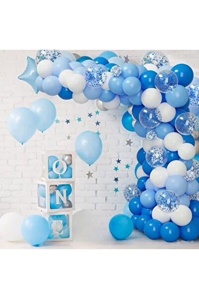 cugy parti malzemeleri One Boxed Blue World of Balloons Chain Set