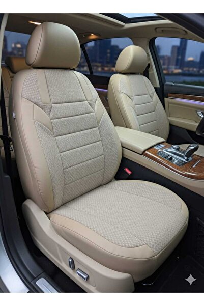 Mevas Monza Pamuk Bej Serisi Skoda Octavia 2005-2012 MODELLER İÇİN Koltuk Kıl...