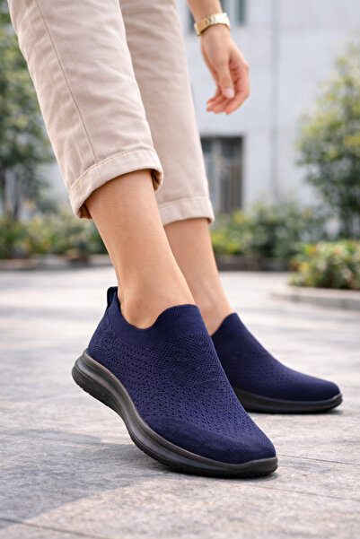 Encool Women's Navy Blue Sneaker |   Lightweight, Breathable Knit Fabric Shoe...