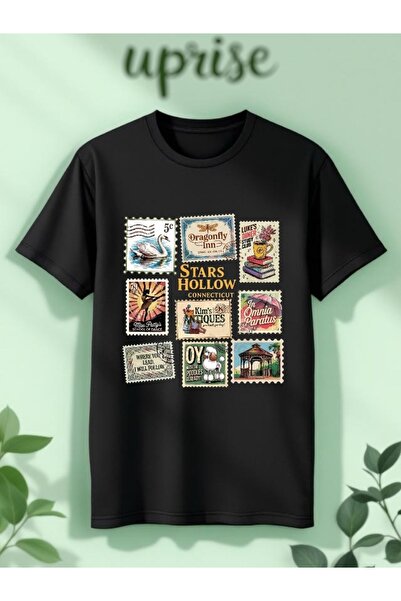 Vordevia Stars Hollow Gilmore Girls Printed Cotton Oversize T-Shirt