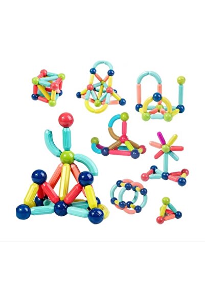 PlayFun Set Construcții Magnetice 36 Piese – Bețe Magnetice Educaționale