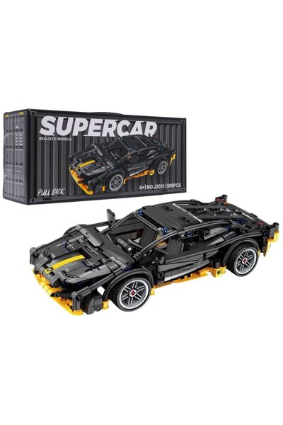 PlayFun LEGO - Set de constructie Mașină Sport Neagră - 589 piese