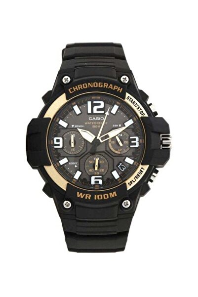Casio Men's Resin Chronograph Wrist Watch MCW-100H-9A2VDF - 52 mm - Black
