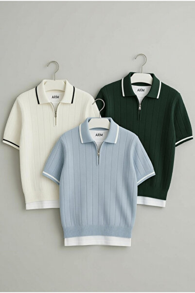 LEYEL Moda Tricou din tricotaj tricotat, pachet de 3