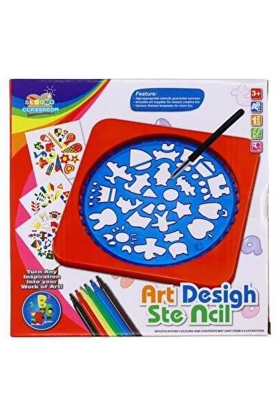 PlayFun Σετ σχεδίασης στένσιλ Contour Art, δημιουργικό παιχνίδι