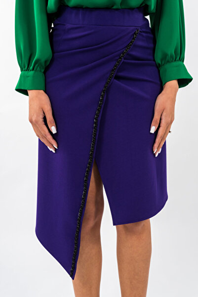 Gorgeaux Ingrid Asymmetric Purple Skirt - L(40)