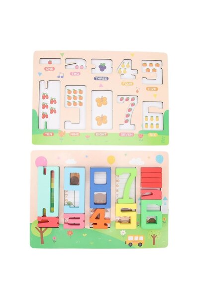 PlayFun Joc Lemn Cuburi Numere