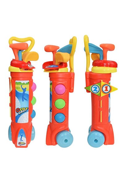 PlayFun Set mini golf pentru copii, 2 roti, rosu