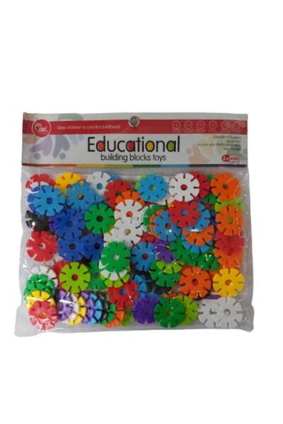 PlayFun Set educational STEM de constructie cu discuri, 78 piese