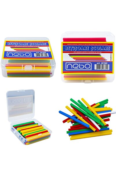 PlayFun Bețișoare Școlare Plastic 100 Bucăți