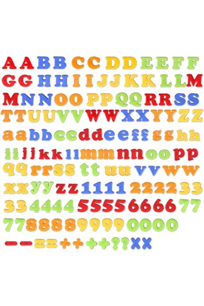 PlayFun Set Educativ Magnetic 82 Piese - Litere si Cifre Magnetice