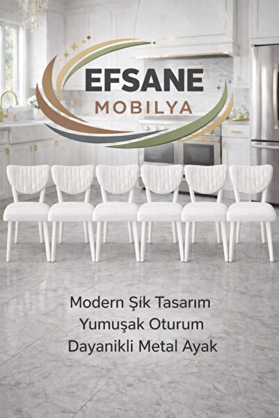 Efsane i.E.G ELMA SANDALYE 6 ADET SALON MUTFAK YEMEK ODASI SALON BALKON BAHÇE...