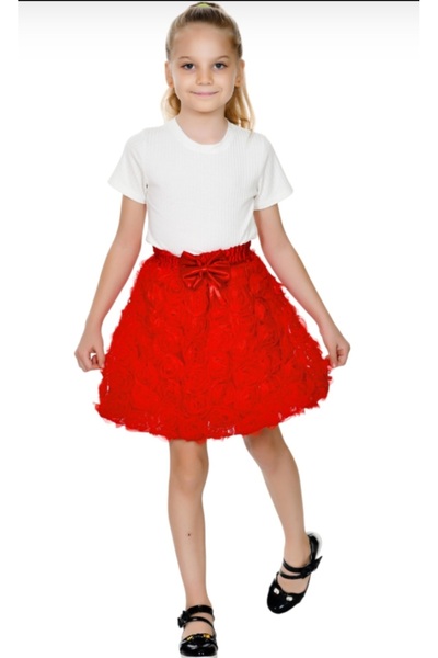 BEGONYA BEBECE KIDS Gullu Embossed Skirt Holiday Seasonal
