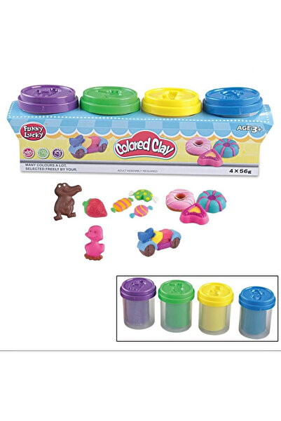 PlayFun Set 4 borcane plastilina colorata